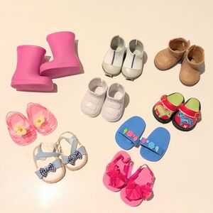 American Girl Fit Other Brand Lot of 9 Pair of Shoes